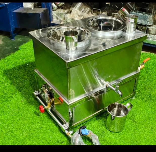 SS Tea Double Boiler Gas Stove 